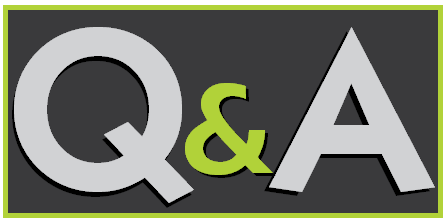 Q&A letters on black background